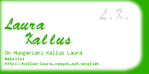 laura kallus business card